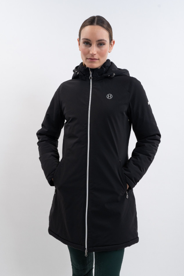 Robertah Langer Parka Frau Rider - Schwarz (Black)