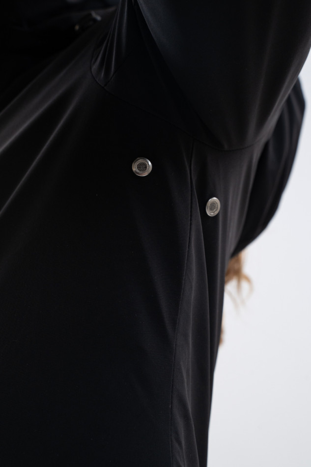 Robertah Langer Parka Frau Rider - Schwarz (Black)