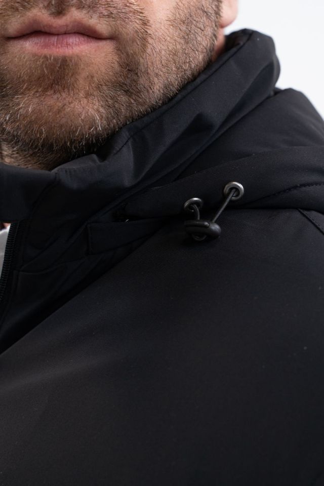 Robertol Men's Long Parka - Black (Black)