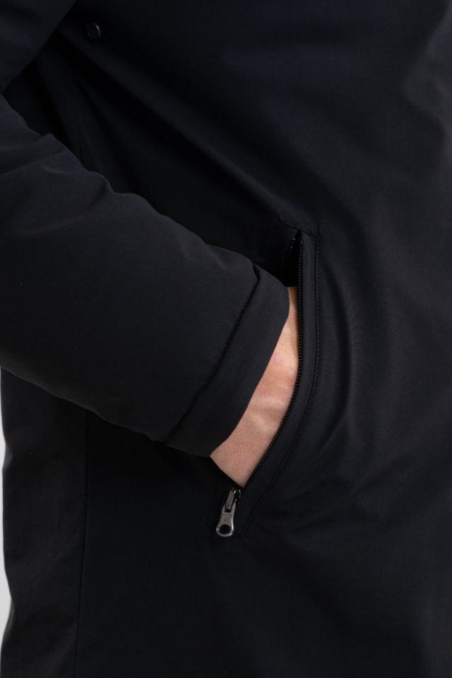 Robertol Men's Long Parka - Black (Black)