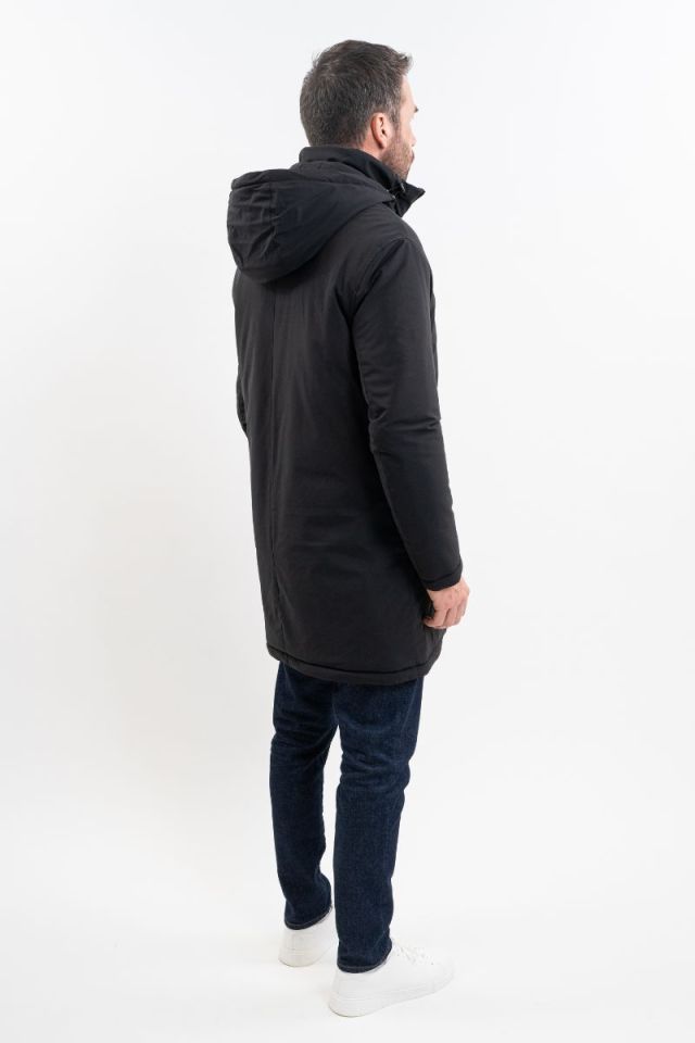 Robertol Men's Long Parka - Black (Black)