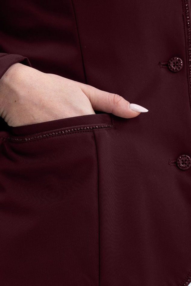 Oria Women's Competition Jacket - Aubergine (Eggplant)