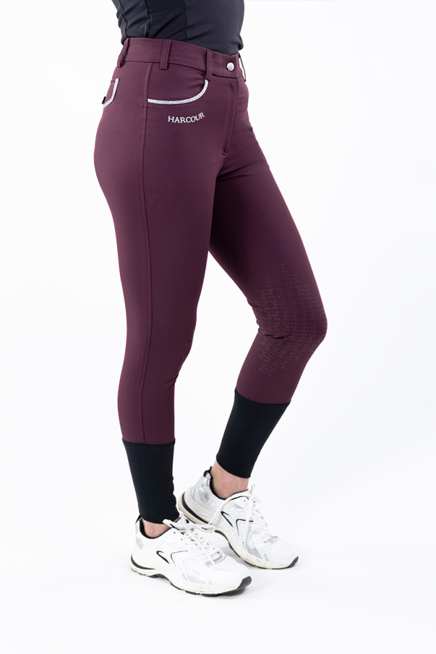 Jaltika Pantal&oacute;n de equitaci&oacute;n fix system grip - Aubergine (Eggplant)
