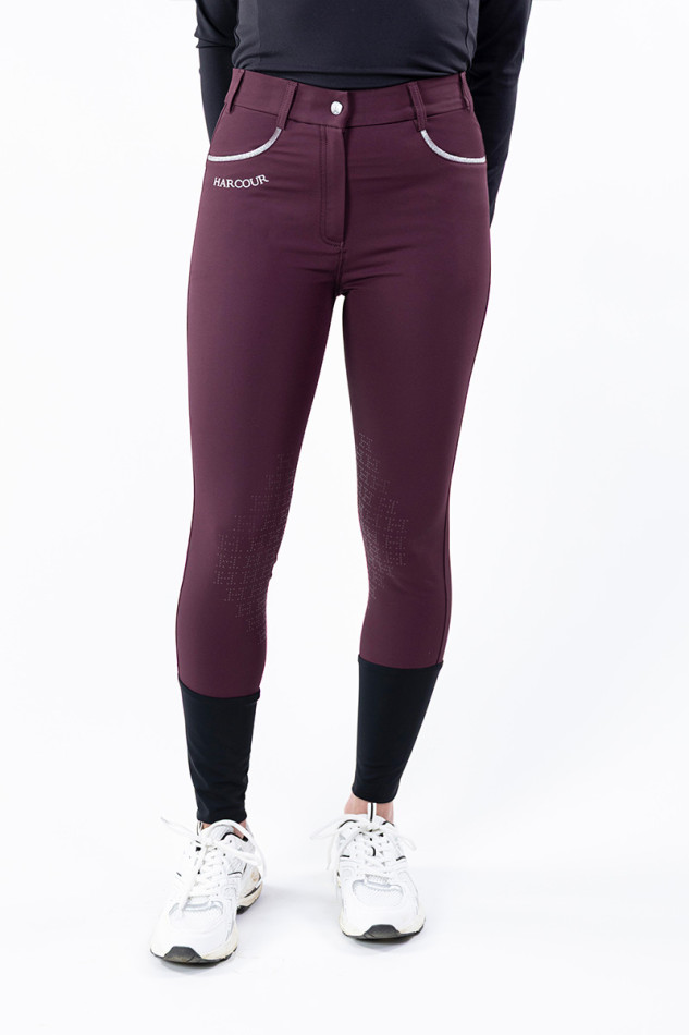 Jaltika Equestrian Breeches Fix System Grip - Aubergine (Eggplant)