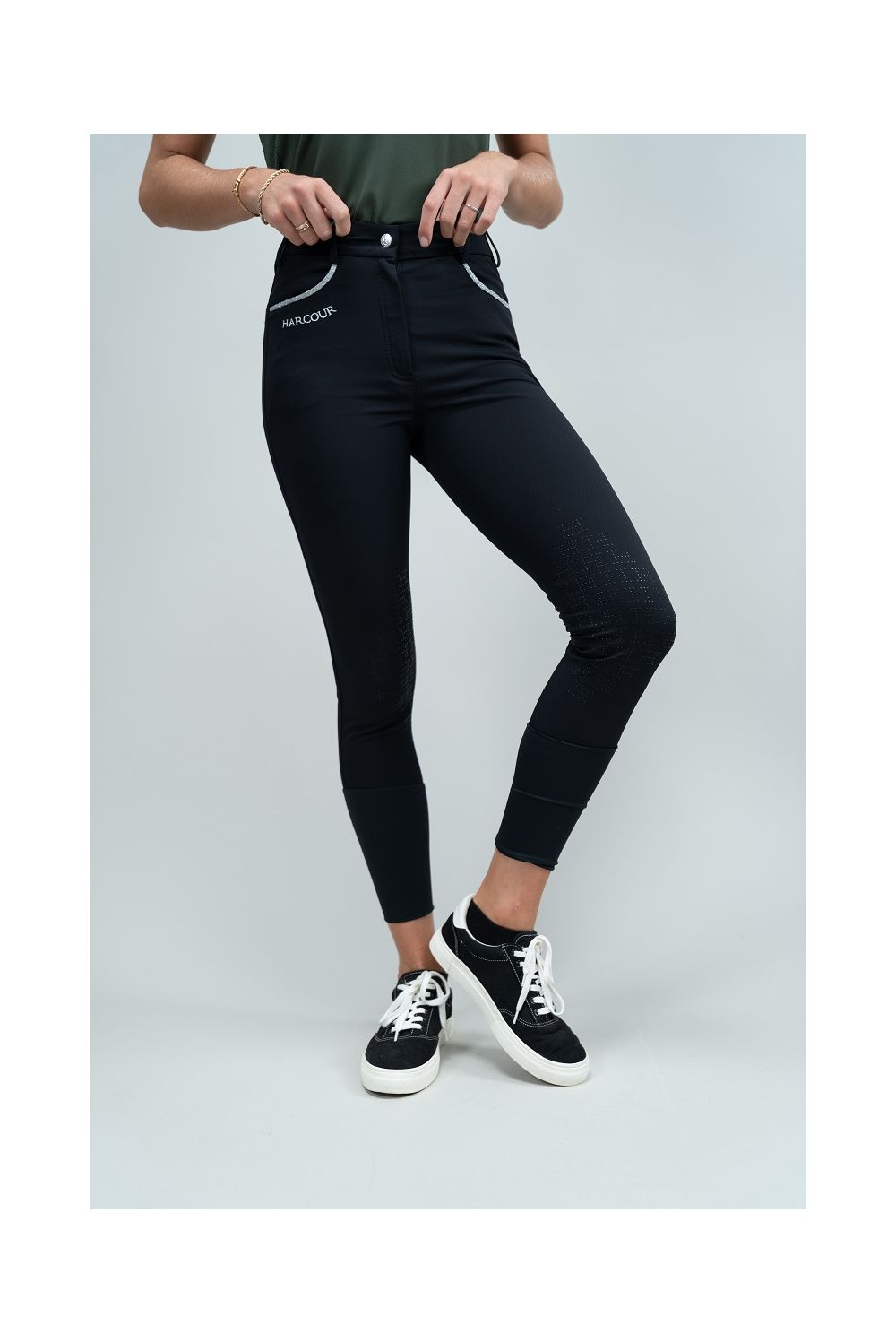 Jaltika Pantalon équitation fix system grip - Noir