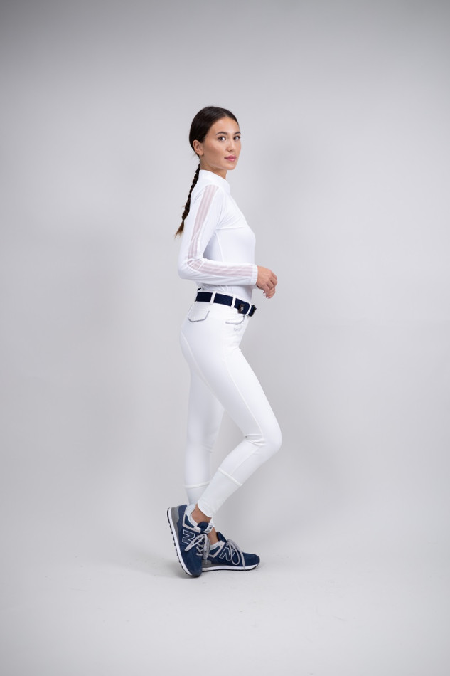 Jaltika Equestrian Breeches Fix System Grip - White (White)