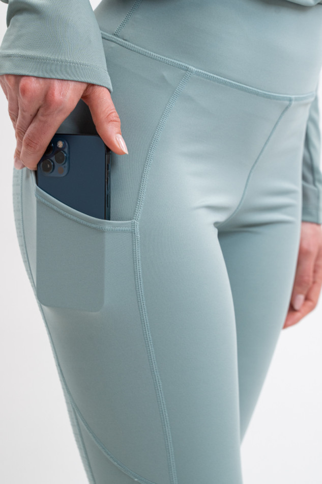 Louna Legging Full Seat Mujer - Grey Green