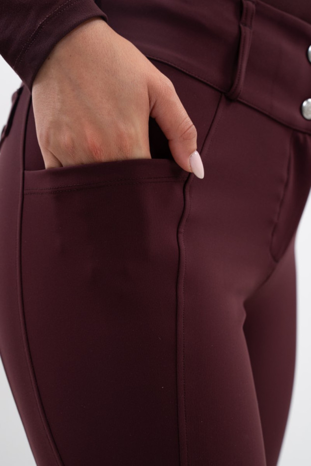 Luce Women's Riding Breeches - Aubergine (Eggplant)
