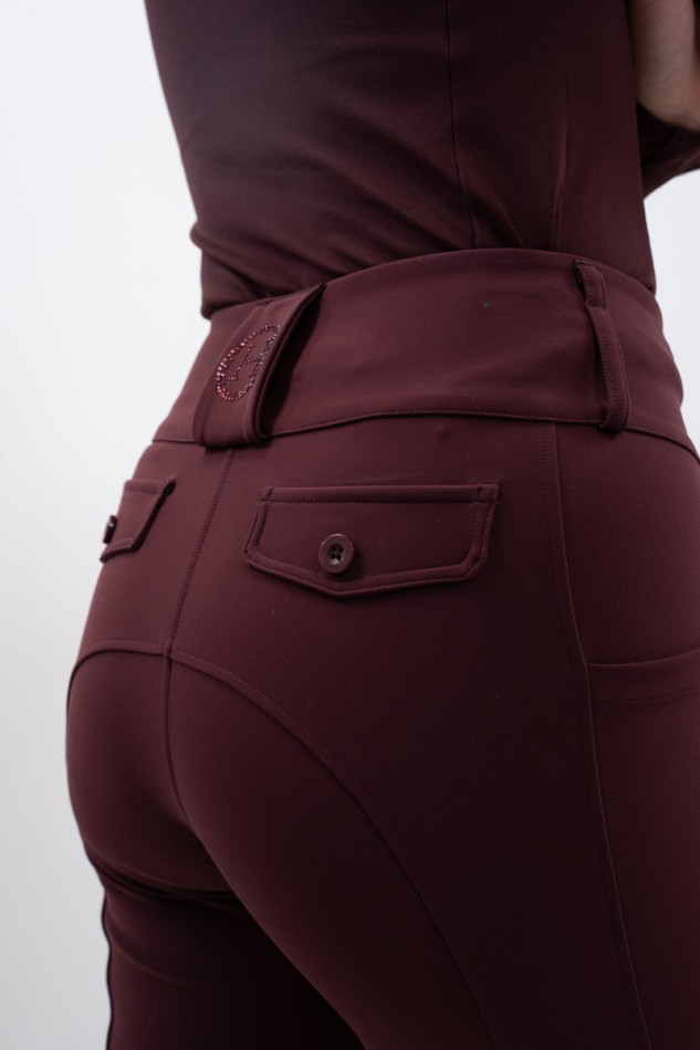 Luce Women's Riding Breeches - Aubergine (Eggplant)