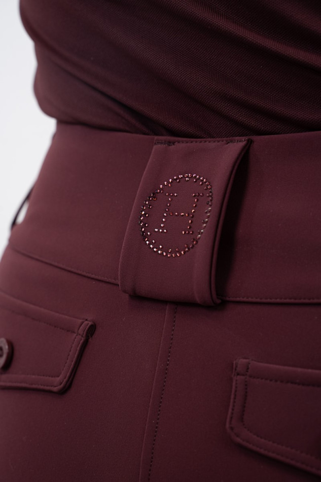 Luce Women's Riding Breeches - Aubergine (Eggplant)