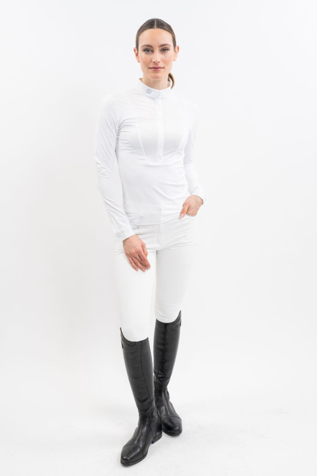 Stella Polo da concorso ML Donna - Bianco (White) Stella Polo da concorso ML Donna - Bianco (White)