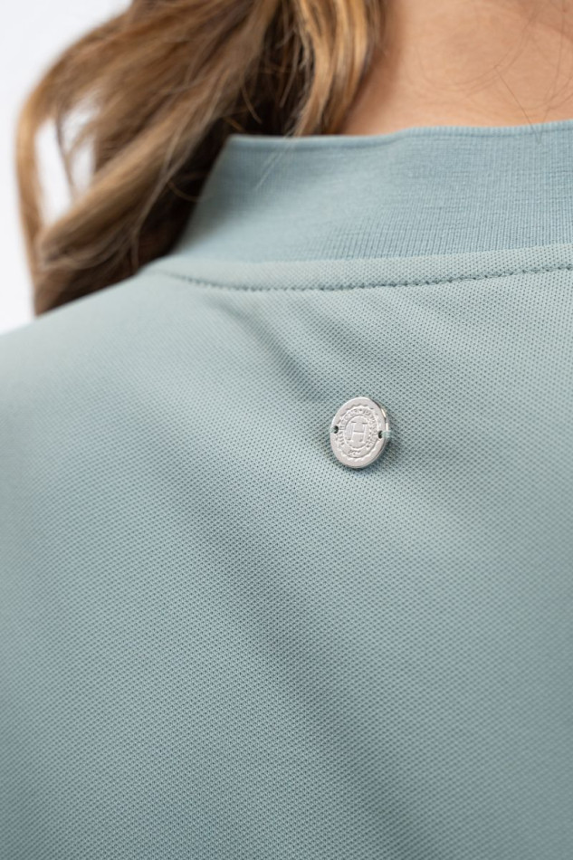 Polo técnico Tess Mujer - Gris Verde Polo técnico Tess Mujer - Gris Verde