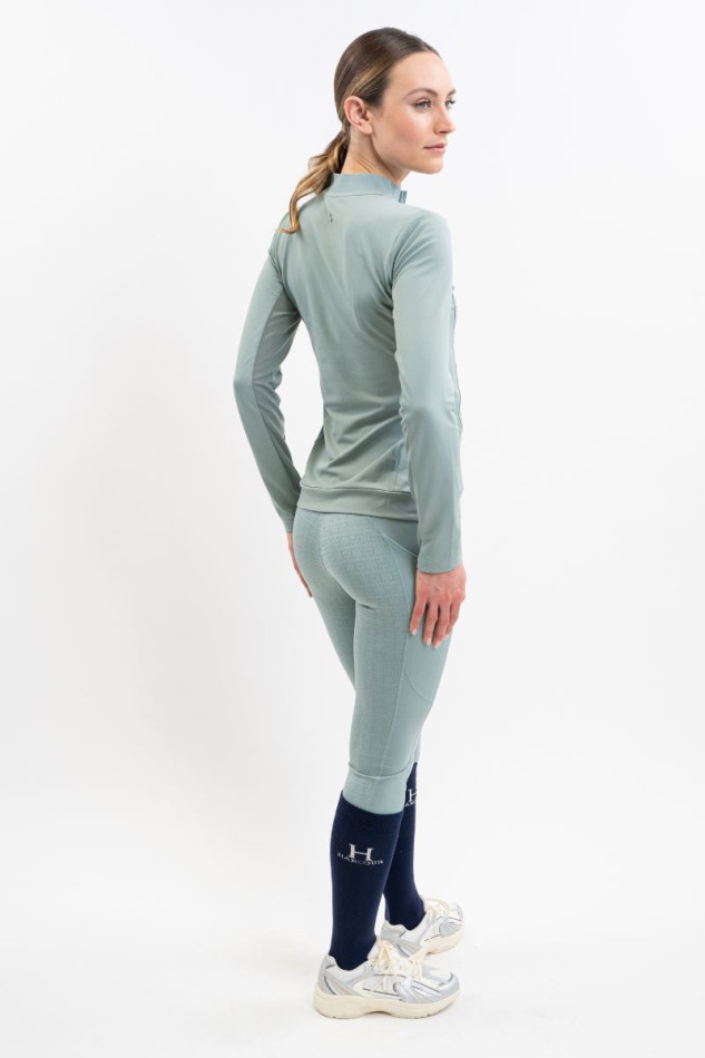 Tess Technical Polo Women - Grey Green