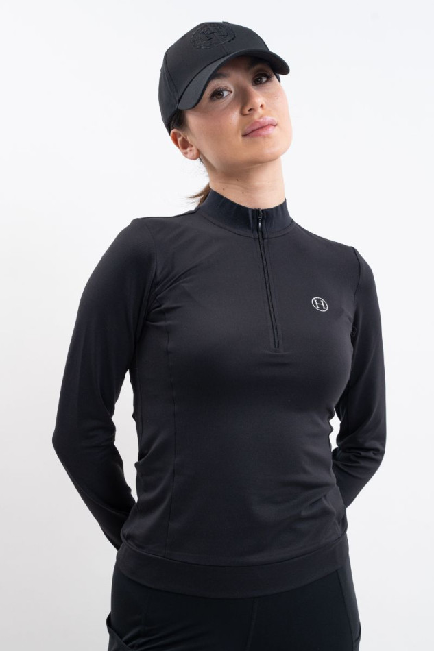 Tess Polo T&eacute;cnico Feminino - Noir (Black)