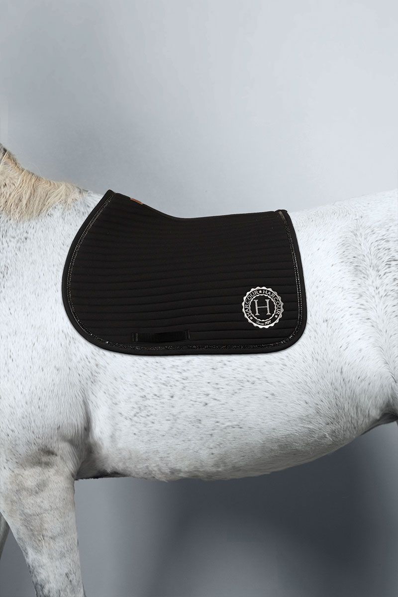 Tapis de Selle Noir 2 Cordes Gris Acier ∙ AL Sportswear - Alexandra