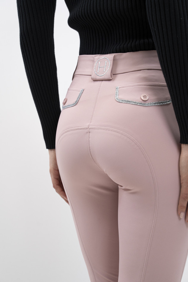 Jaltika Pantalon &eacute;quitation fix system grip - Pivoine (Light pink)