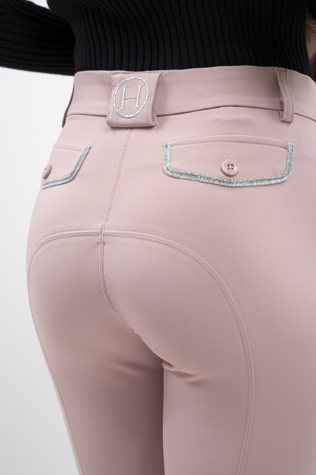 Jaltika Cal&ccedil;as de equita&ccedil;&atilde;o fix system grip - Pivoine (Light pink)