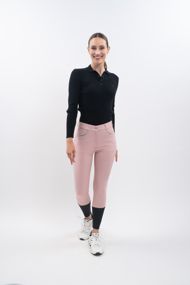 Jaltika Cal&ccedil;as de equita&ccedil;&atilde;o fix system grip - Pivoine (Light pink)