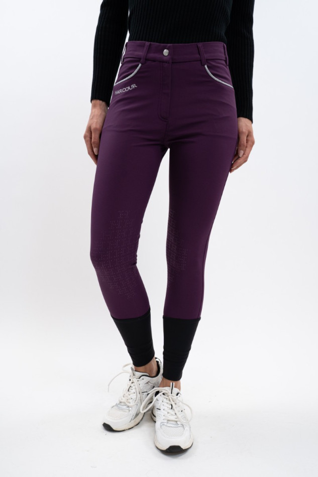 Jaltika Pantalon &eacute;quitation fix system grip - Figue (Dark purple)