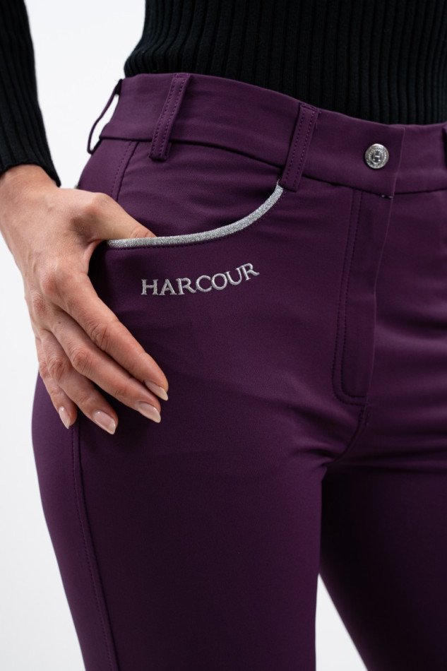 Jaltika Pantalon &eacute;quitation fix system grip - Figue (Dark purple)