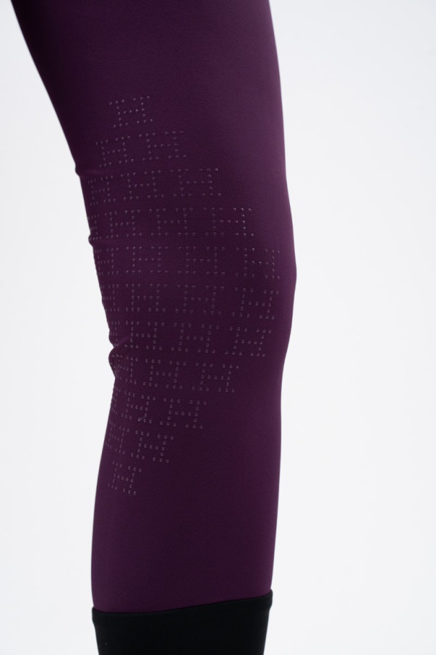 Jaltika Pantalon &eacute;quitation fix system grip - Figue (Dark purple)
