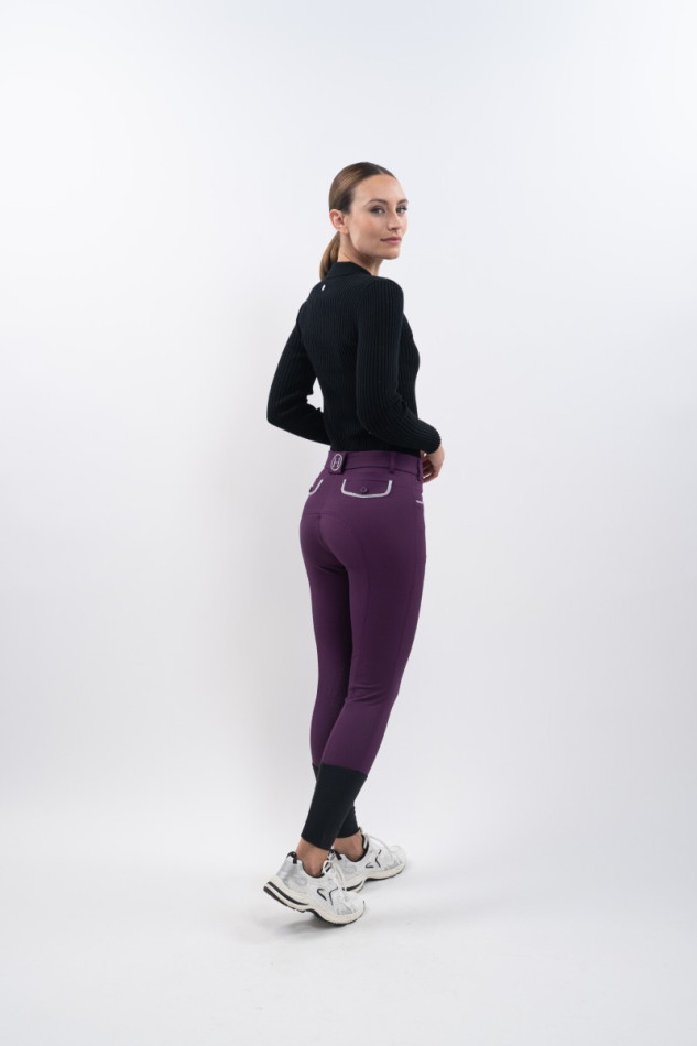 Jaltika Pantal&oacute;n de equitaci&oacute;n fix system grip - Figue (Dark purple)