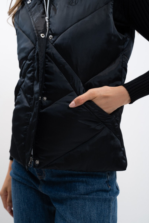 Auxane Mouwloos Gilet - Zwart