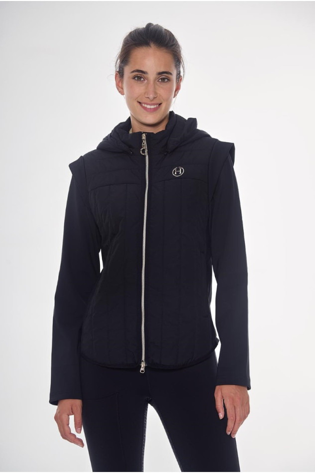 Hadar Zweimaterialjacke - Schwarz