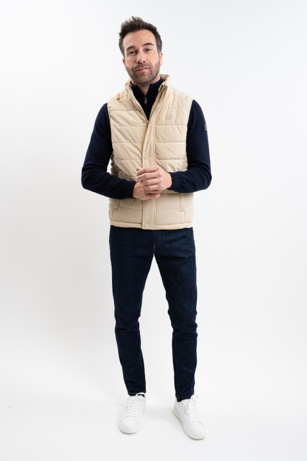 Boston &Auml;rmellose Jacke - Leinen
