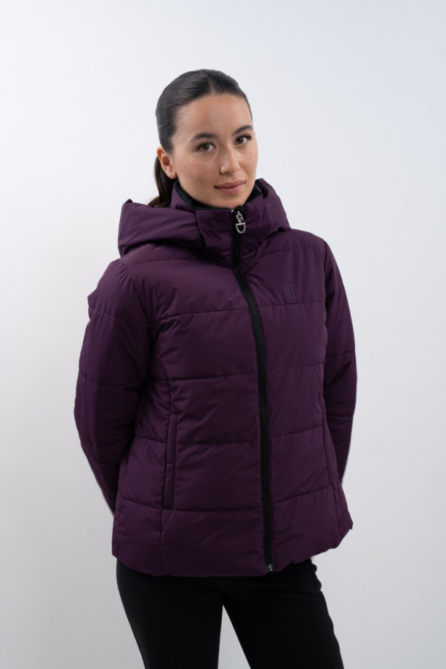 Adele Short Parka - Black /Dark purple