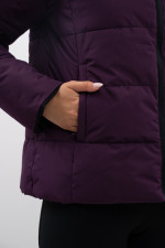 Adele Kurze Parka - Schwarz/Dunkellila Adele Kurze Parka - Schwarz/Dunkellila