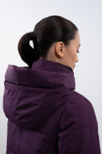 Adele Kurze Parka - Schwarz/Dunkellila Adele Kurze Parka - Schwarz/Dunkellila
