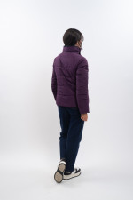 Adele Short Parka - Black /Dark purple Adele Short Parka - Black /Dark purple