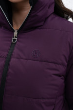 Adele Kurze Parka - Schwarz/Dunkellila Adele Kurze Parka - Schwarz/Dunkellila