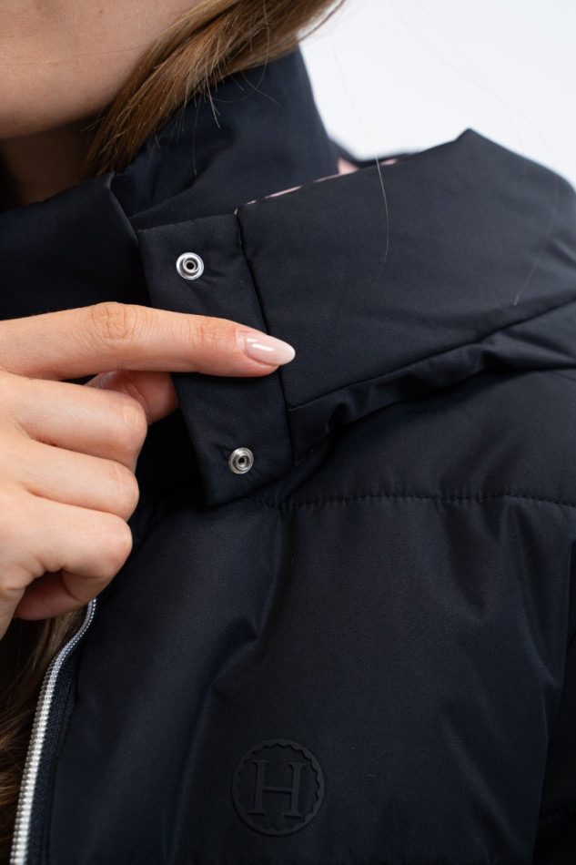 Adele Short Parka - Navy/Light pink