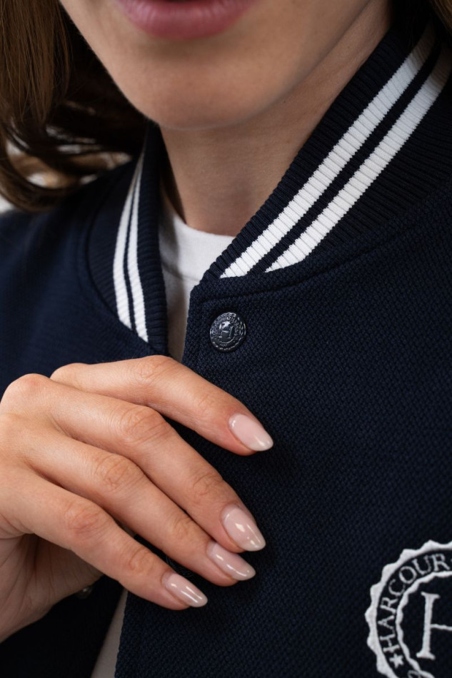 Agathe Bomber Sweater - Navy