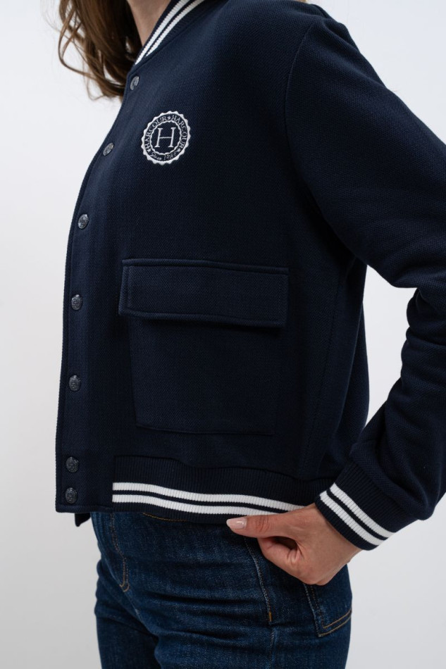 Agathe Bomber Sweater - Marineblauw