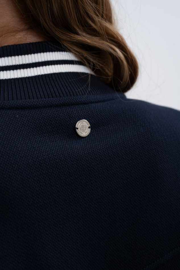 Agathe Bomber Sweater - Navy