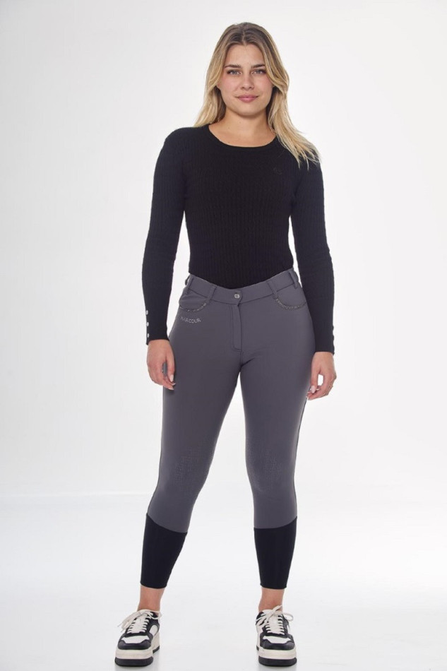 Jaipur Pantaloni in pile equitazione - Anthracite Grey