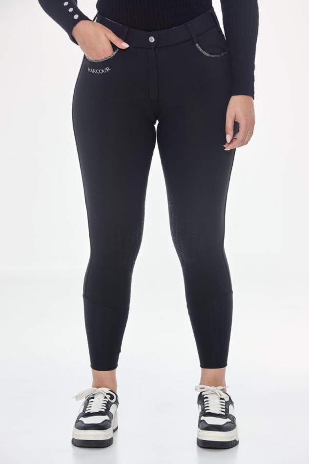 Jaipur Pantalon polaire &eacute;quitation - Noir