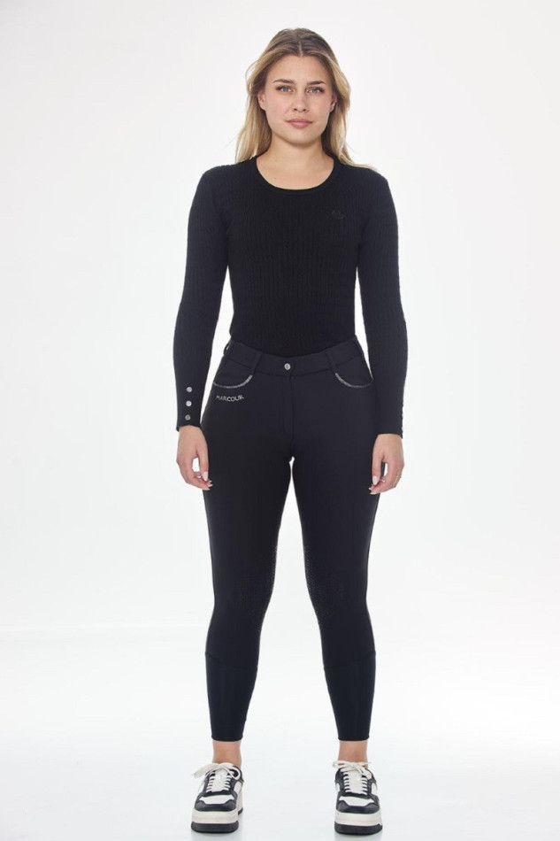 Jaipur Pantalon polaire &eacute;quitation - Noir