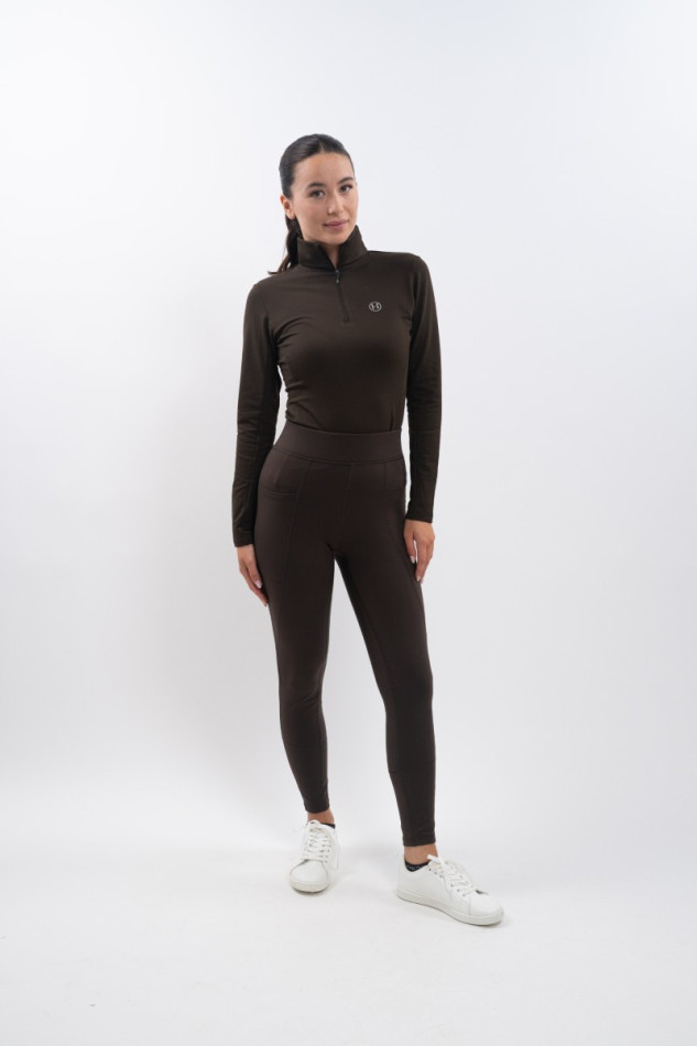 Anaelle Legging fleece - Cocoa