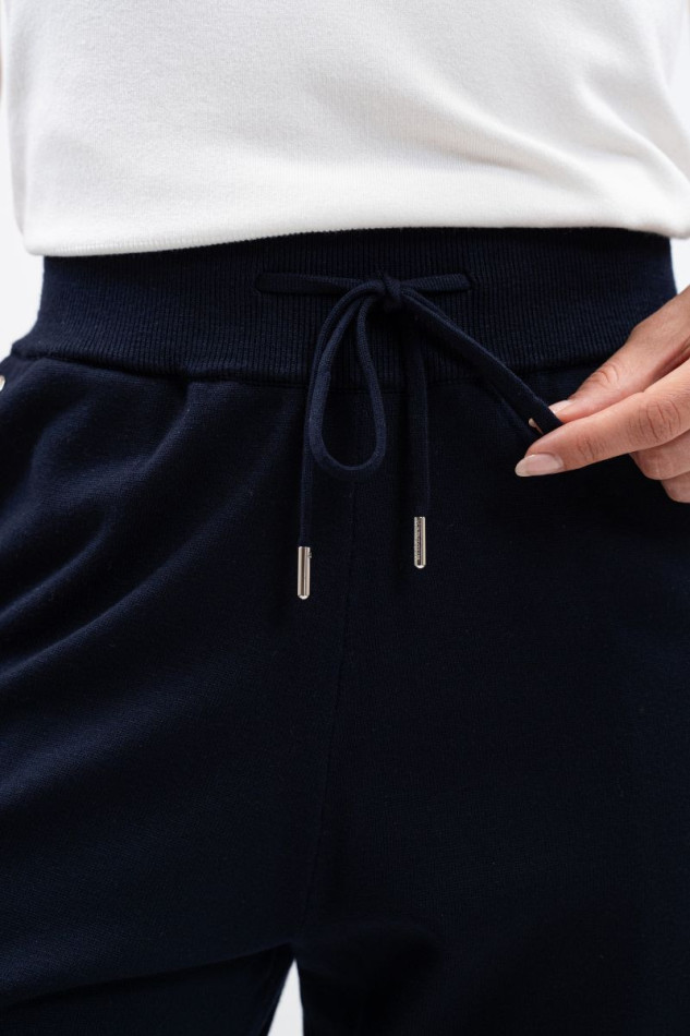 Andrea Jogginganzug aus Strick - Marineblauw