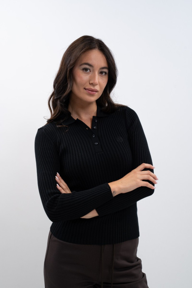 Aurore Polohemd - Schwarz