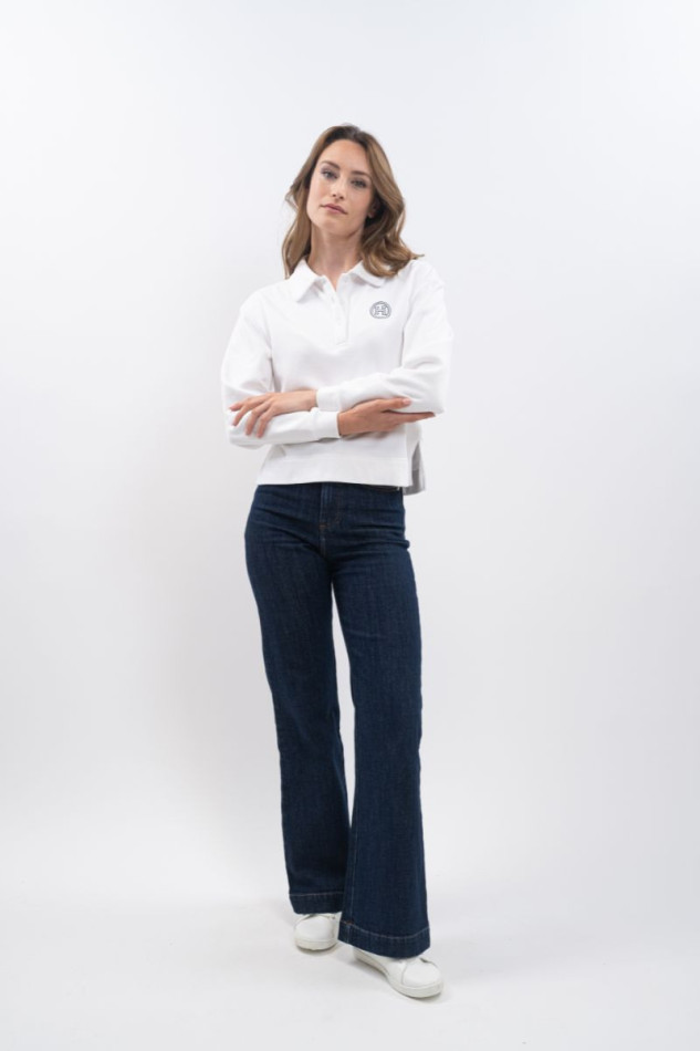 Alisson Polo Sweat - Wei&szlig;
