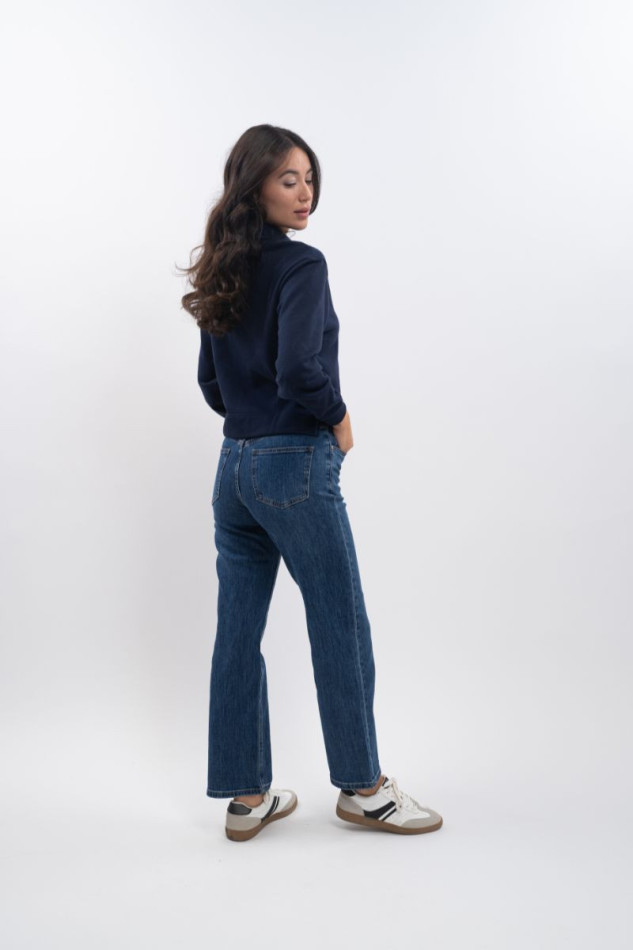 Alisson Polo Sweatshirt - Marineblauw