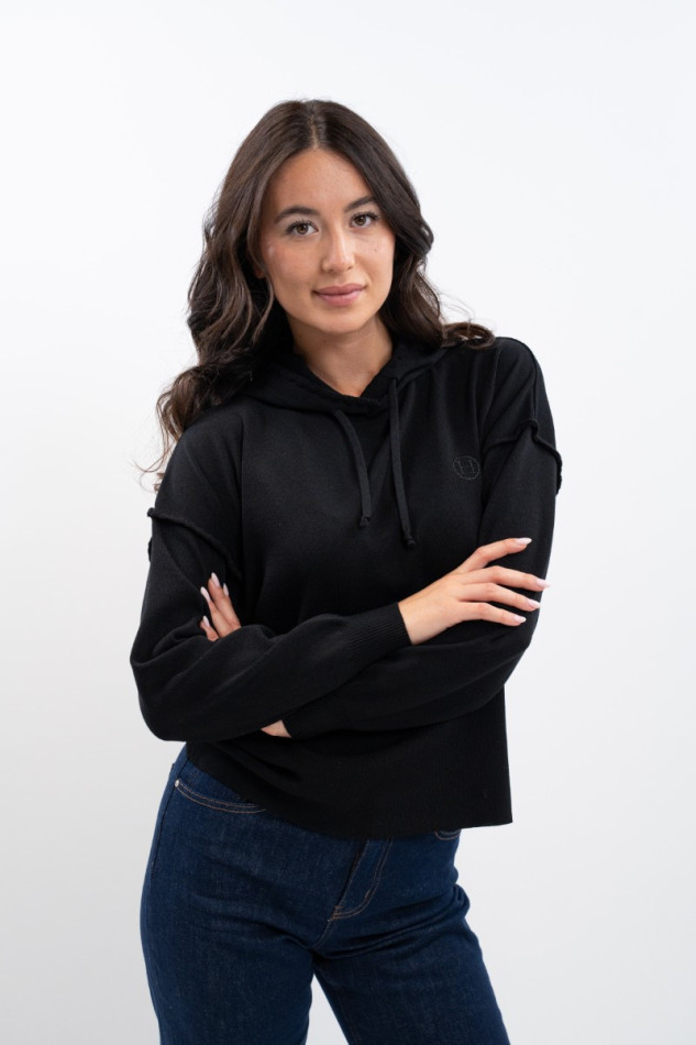 Plume Hoodie Sweatshirt - Black