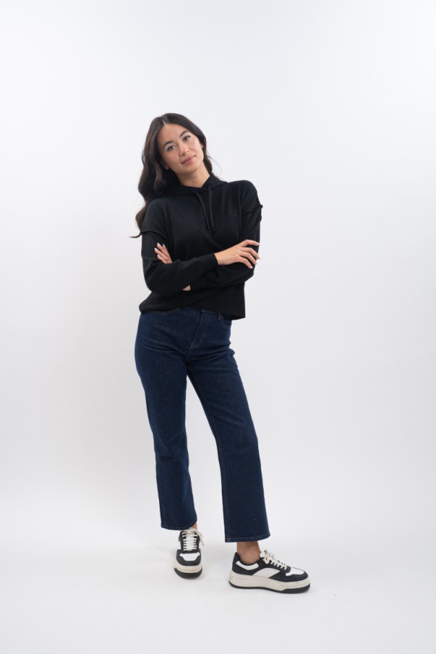 Plume Hoodie Sweatshirt - Black