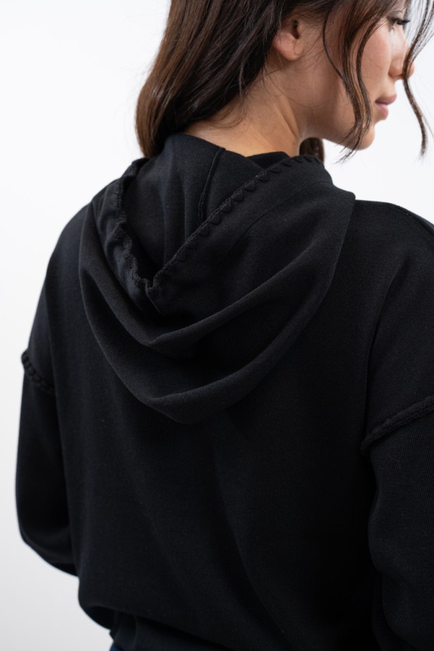 Plume Hoodie Sweatshirt - Black