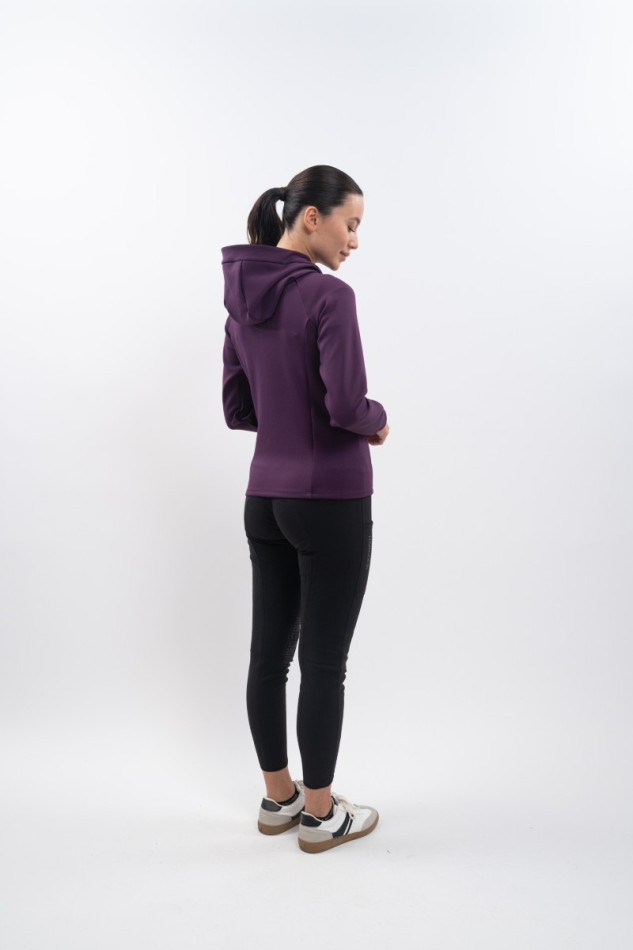 Ava Women's technical zip-up sweatshirt - Fig (Dark purple)